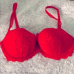 Red Push Up Bra